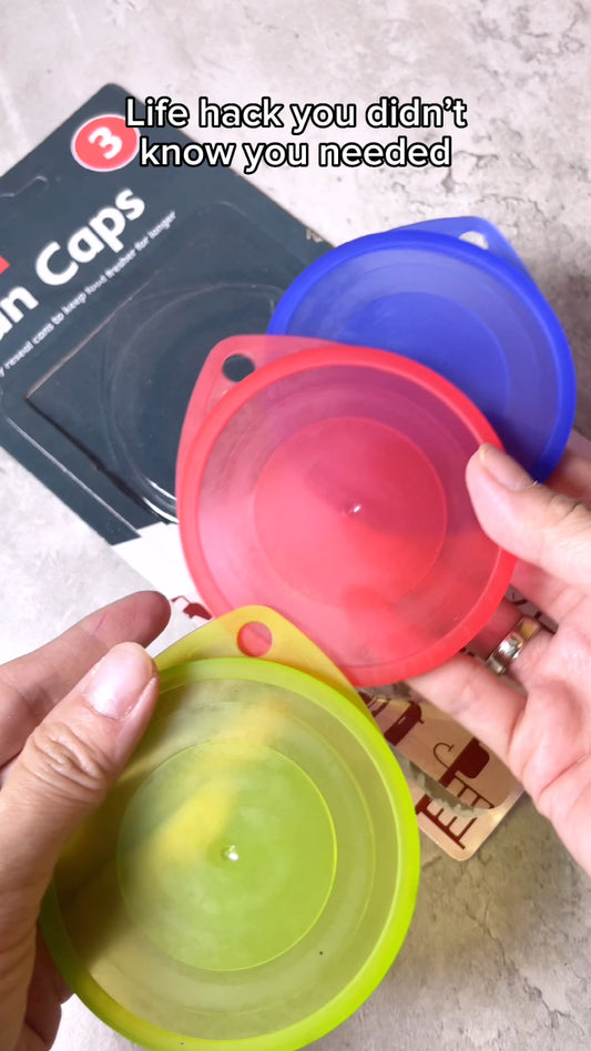 6 Plastic Can Lids Tin Covers Pet Dog Cat Food Reusable Caps Tops Fresh Storage